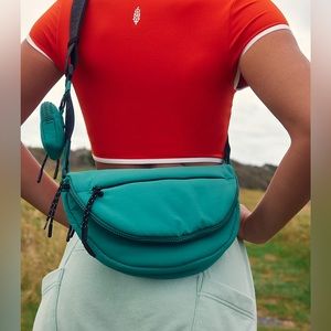 Free People Teal Crossbody Bag